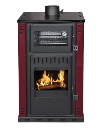 Piec kominkowy z piekarnikiem i płaszczem wodnym na drewno o mocy 27,6kW