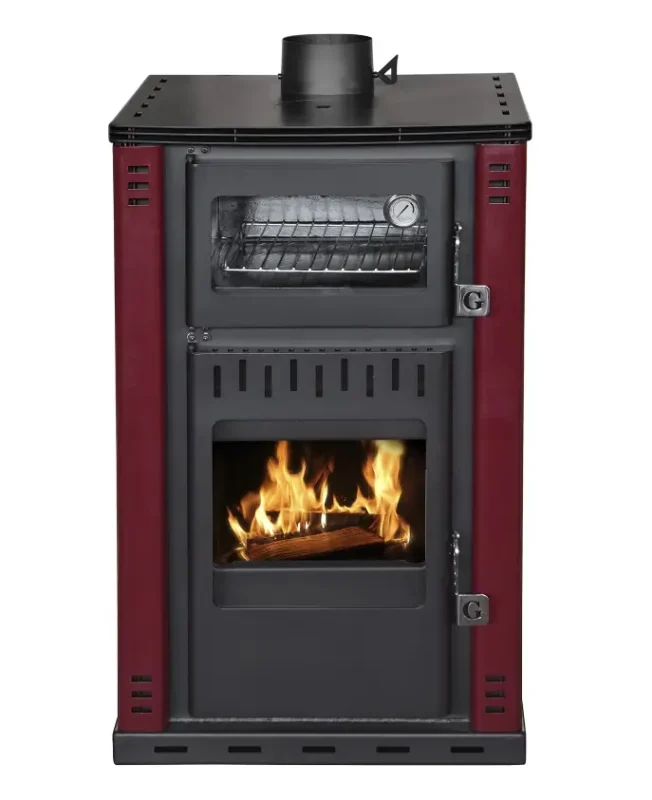 Piec kominkowy z piekarnikiem i płaszczem wodnym na drewno o mocy 27,6kW